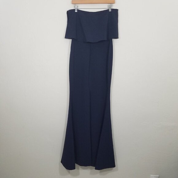 NWT Likely Navy Driggs Gown Strapless Maxi Dress Size 8 - Picture 7 of 12